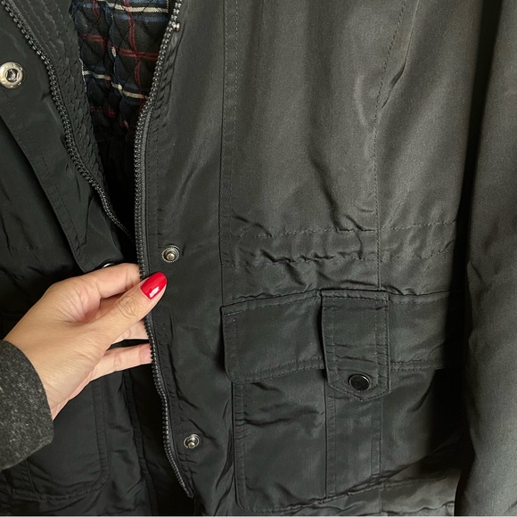 London Fog Womens Zip/Snap Closure Utility Jacket Drawstring Waist Sz Small - Picture 8 of 10